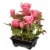 National Tree Company 10 Potted Pink Rose Flowers Perspective: front