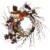 National Tree Company Artificial Skeleton's Halloween Wreath, Decorated with Branches, Orange Perspective: front