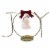 Old World Christmas Joy Ornament Stand Metal Red Bow Displayer 14202 Perspective: front