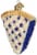 Old World Christmas Glass Blown Ornament Blueberry Pie (#32155) Perspective: front
