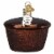 Old World Christmas Hostess Cupcake Glass Chocolate Frosted 32438 Perspective: front