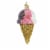 Old World Christmas Neapolitan Ice Cream Cone Glass Ornament Sugar Cone 32509 Perspective: front