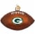 Old World Christmas Green Bay Packers Football Ornament For Christmas Tree Perspective: front
