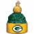 Old World Christmas Green Bay Packers Beanie Ornament For Christmas Tree Perspective: front