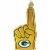 Old World Christmas Green Bay Packers Foam Finger Ornament For Christmas Tree Perspective: front