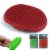 Dog Cat Pet Grooming Brush Comb Hair Rubber Oval Strap Bath Handle Soft Scruber Perspective: front