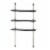 Keter 40 Inch All Weather Steel Reinforced Utility Storage Shed Shelf Kit, Black Perspective: front