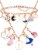 DoraDreamDeko 8th Birthday Silver Necklace, Charm Bracelet, Gifts for Girls Perspective: front