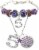 VeryMerryMakering 5th Birthday Purple Necklace, Gift for 5 yo Girl Perspective: front