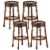 Costway Set of 4 29'' Swivel Bar Stool Leather Padded Dining Kitchen Pub Chair Backless Perspective: front