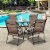 Costway 4PCS Outdoor Patio Folding Chair Camping Portable Lawn Garden W/Armrest Perspective: front