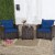 Costway 3PCS Patio Rattan Furniture Set Cushioned Conversation Set Coffee Table Navy Perspective: front