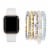 White Patent Band & Bracelet Bundle for Apple Watch Series 1,2,3,4,5,6 & SE -  Size 38mm/40mm Perspective: front