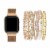 Rose Gold Band & Bracelet Bundle for Apple Watch Series 1,2,3,4,5,6 & SE - Size 42mm/44mm Perspective: front