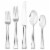Hampton Forge Ainsleigh Stain Flatware Set - Silver Perspective: front