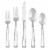 Hampton Forge Brocade Hammered Flatware Set - Silver Perspective: front