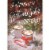 Two White Mugs, Two Marshmallows, Ribbon and Candy Cane Christmas Card for Brother Perspective: front