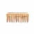 Bass Brushes Medium Wide Tooth Bamboo Wood Comb Perspective: front