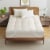 3-Inch Mattress Topper Pillowtop Feather Bed White Goose Feather Cotton Fabric Perspective: front