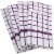 Design Imports CAMZ33326 Eggplant Windowpane Terry Dishtowel Set - Set of 4 Perspective: front