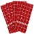 Design Imports CAMZ34376 Red Solid Windowpane Terry Dishtowel - Set of 4 Perspective: front