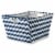 Design Imports CAMZ36931 22 x 15 x 13 in. Chevron Polyester Trapezoid Storage Bin, Nautical B Perspective: front