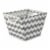 Design Imports CAMZ36942 12 x 9 x 8 in. Chevron Polyester Trapezoid Storage Bin, Grey - Small Perspective: front