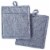 DII Blue Solid Chambray Potholder (Set of 2) Perspective: front