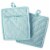 DII Aqua Solid Chambray Potholder (Set of 2) Perspective: front
