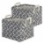 Design Imports CAMZ38324 9 x 12 x 8 in. Pe Coated Cotton & Poly Lattice Laundry Rectangle Sto Perspective: front