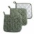 DII Basic Terry Collection Quilted 100% Cotton, Potholder, Artichoke Green, 3 Piece Perspective: front