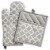 Design Imports CAMZ38478 Lattice Oven Mitt & Potholder Set - Gray Perspective: front