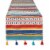 European Soaps Tasseled Table Runner - Picante Stripe Perspective: front