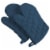 DII Blue Terry Oven Mitt (Set of 2) Perspective: front