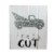 Midwest 15.75  Gray and Black  fresh CUT  Galvanized Truck Christmas Wall Hanging Perspective: front