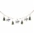 Christmas Tree/Sleigh Garland Metal Primitive Looking Snow 158786 Perspective: front