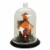 Midwest 9.75 Clear and Black LED Spooky House with Ghosts on the Roof Halloween Cloche Perspective: front