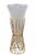 Opaque Glass Vase on Gold Twig Base Perspective: front