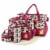 5PCS Baby Nappy Diaper Bags Set Mummy Diaper Shoulder Bags w/ Nappy Changing Pad Insulated Perspective: front