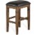 Sunny Designs Doe Valley 30  Wood Backless Stool with Cushion Seat in Brown Perspective: front