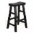 Sunny Designs 30  Saddle Seat Transitional Mahogany Wood Stool in Black Walnut Perspective: front
