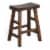 Sunny Designs 24  Saddle Seat Transitional Mahogany Wood Stool in Dark Chocolate Perspective: front