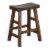Sunny Designs 24  Saddle Seat Transitional Mahogany Wood Stool in Dark Chocolate Perspective: front