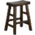 Sunny Designs 24  Saddle Seat Transitional Mahogany Wood Stool in Tobacco Leaf Perspective: front