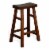 Sunny Designs 30  Saddle Seat Transitional Mahogany Wood Stool in Medium Brown Perspective: front