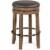 Sunny Designs Doe Valley 30  Wood Backless Swivel Barstool in Taupe Brown Perspective: front