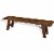 Sunny Designs Tuscany 18  Farmhouse Mahogany Wood Bench in Medium Brown Perspective: front