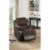 Polyurethane Rocker Recliner In Choco Suede Brown- Saltoro Sherpi Perspective: front