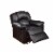 Bonded Leather Rocker Recliner Black- Saltoro Sherpi Perspective: front