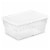 Sterilite 16 Quart Stacking Storage Box Container Tub w/Lid, Clear (24 Pack) Perspective: front